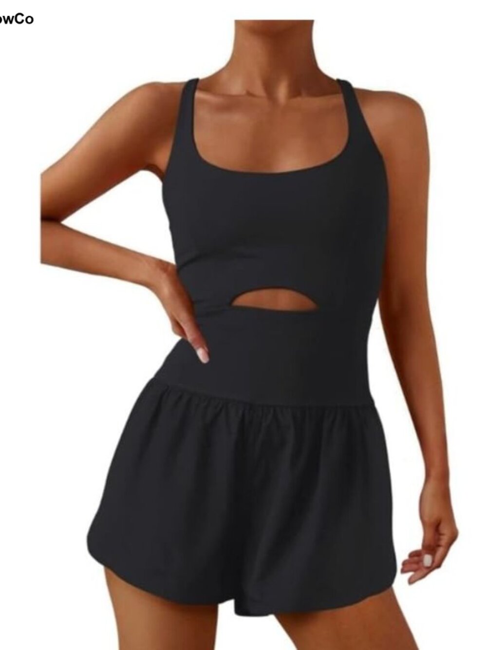 Womens Athletic Jumpsuit Romper with Built-in Shorts Breathable Lightweight